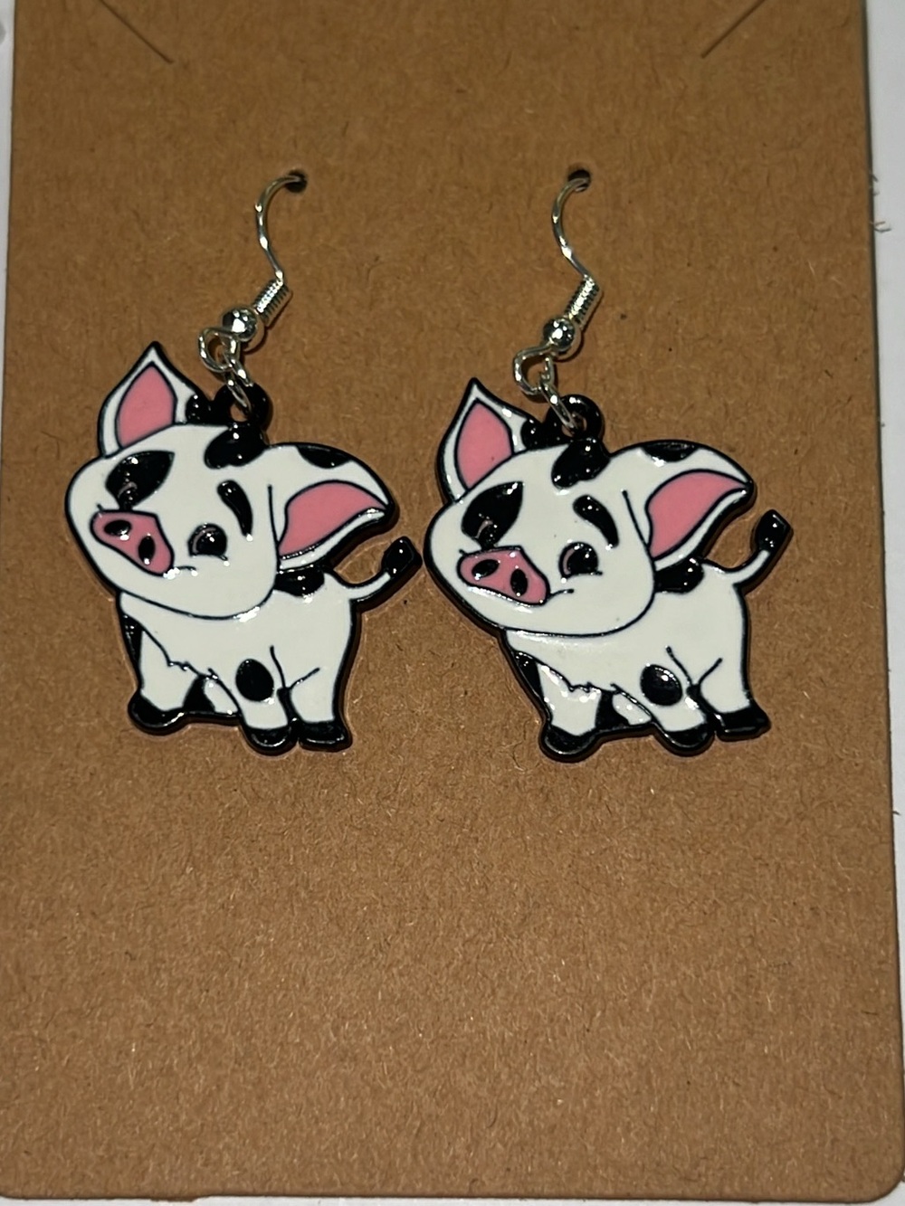 Pua The Pot Bellied Pig from Moana Dangle Earrings - Handmade NEW